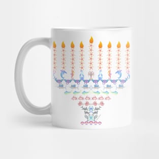 Marine Creatures Menorah Mug